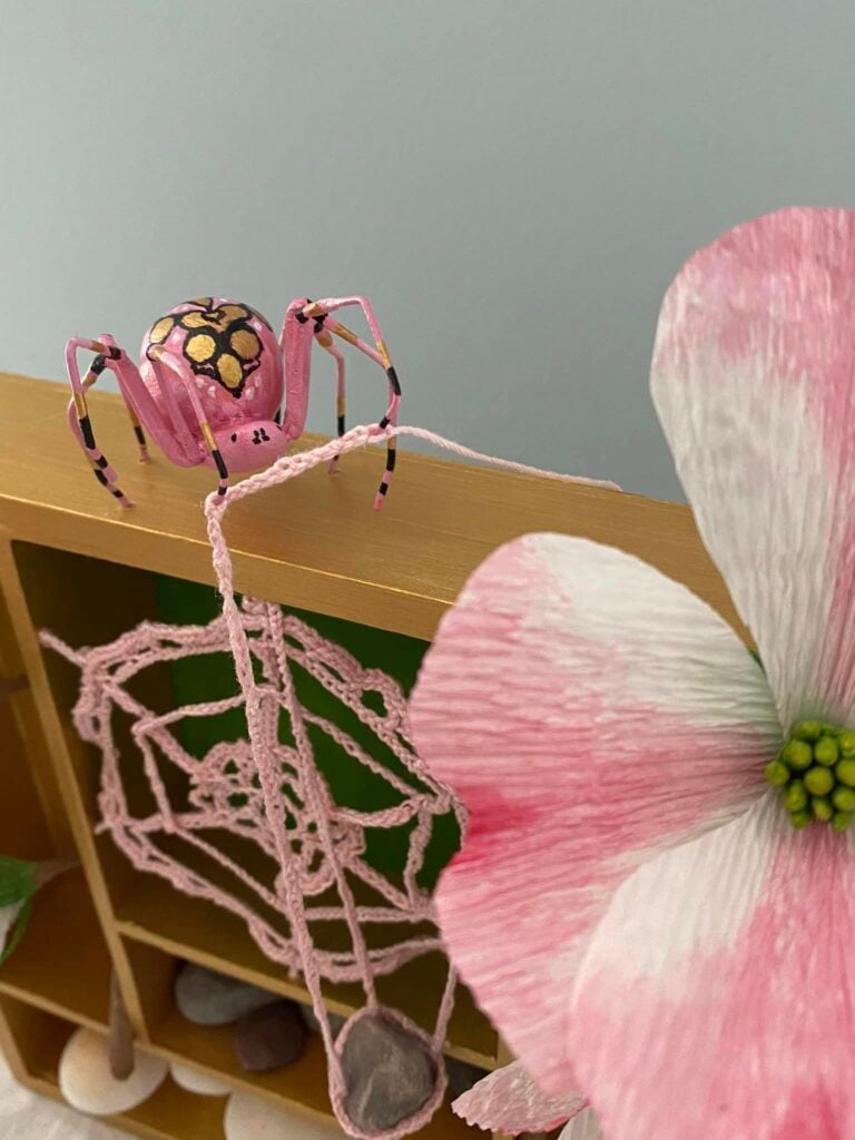 Pink Spider sculpture