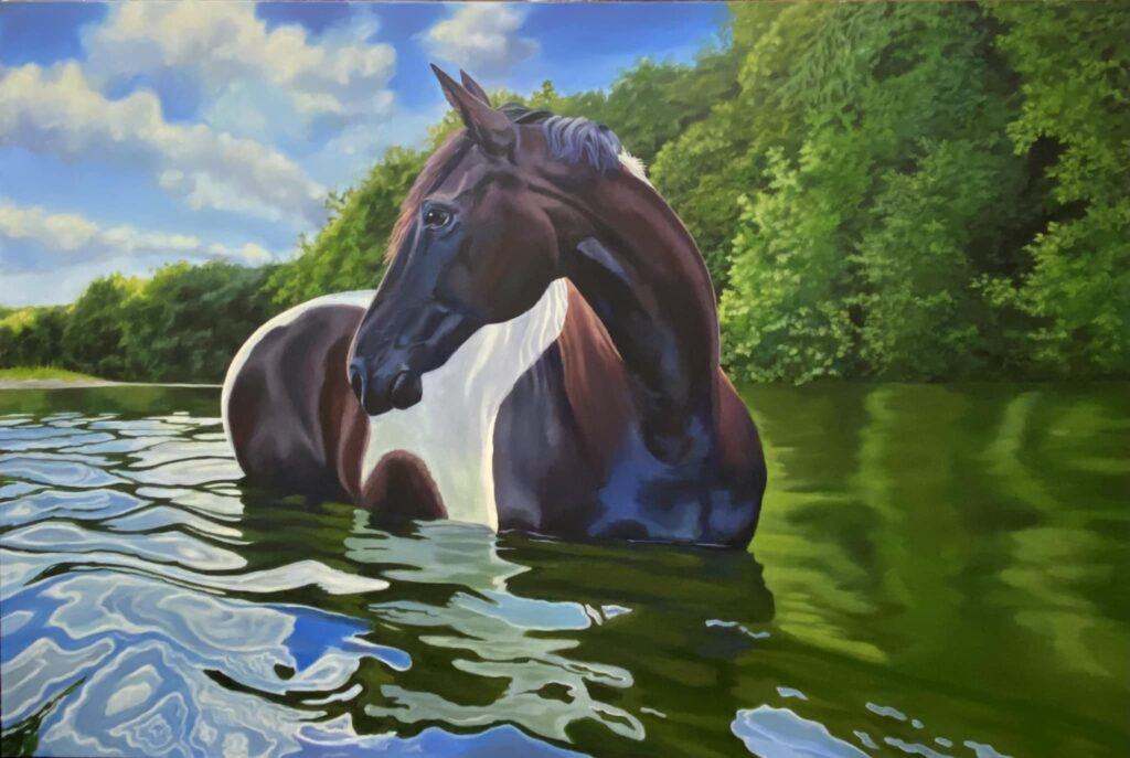 Summer Swim - Oil on Masonite - 24" x 36"